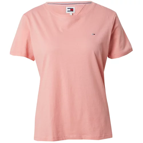 Tommy Jeans Majica marine / staro roza / rdeča / bela