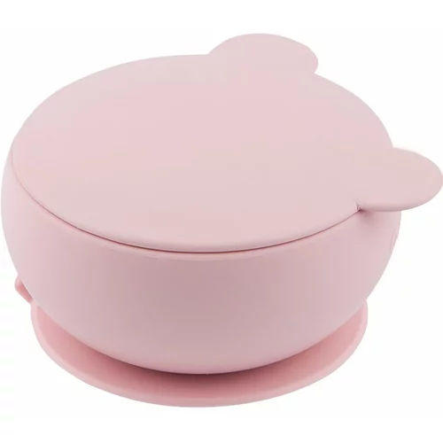 Minikoioi Bowl Pink silikonska zdjelica s vakuumskim držačem 1 kom