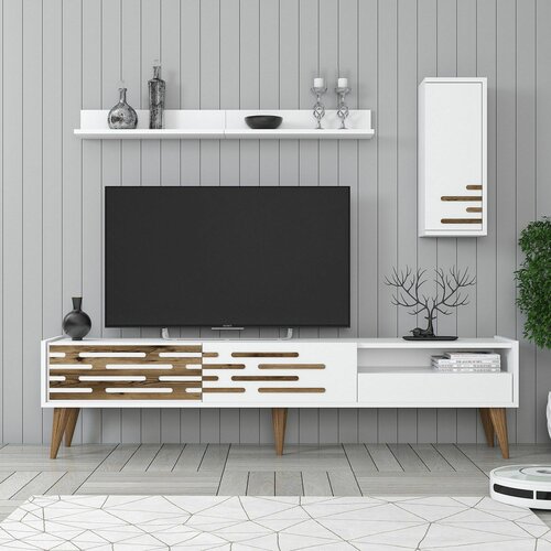 HANAH HOME valensiya - white white tv unit Slike