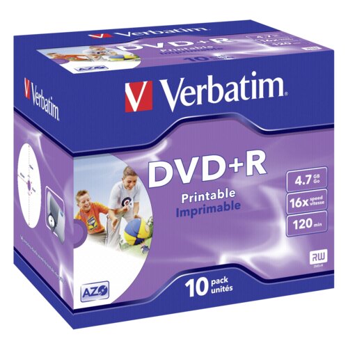 Verbatim 1x10 DVD+R 4,7GB Jewel 16x Speed, printable Cijene