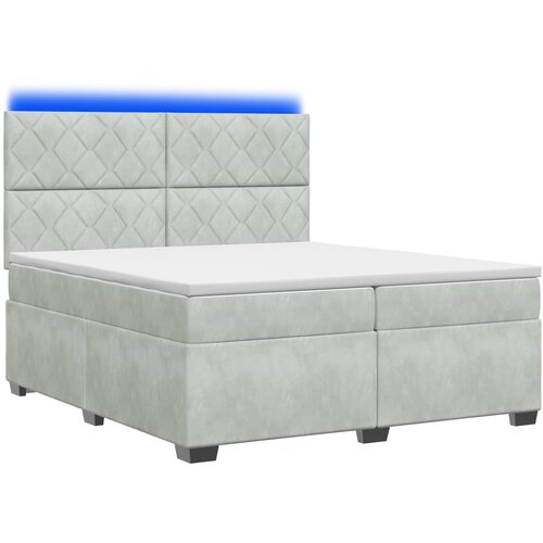  Boxspring krevet s madracem Svjetlosiva 200 x 200 cm Bar&amp;scaron;un Slike