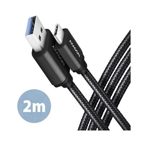 Axagon CC USB CM 3.1Gen1 &amp;lt;&amp;gt; USB AM, 2m, Crna, BUCM3-AM20AB, AXA Slike