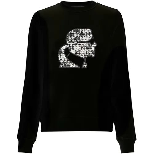 Karl Lagerfeld Majica 'Boucle' črna / bela