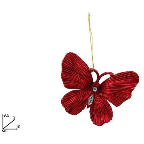 Dekoracija ZA BOR LEPTIR 10CM CRVENI Slike