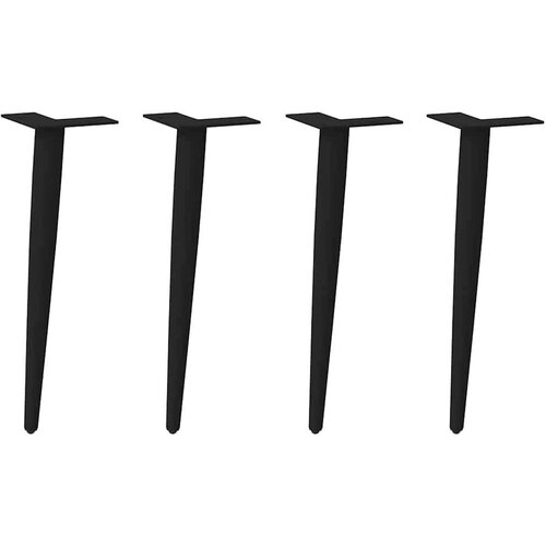 VidaXL Noge stolića za kavu stožastog oblika 4 kom crne 42-43 cm čelik Slike