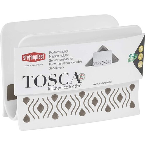 Tosca podstavek za serviete 7,5x15,5xh11cm belo-siv / pvc, (5000198988) Cene