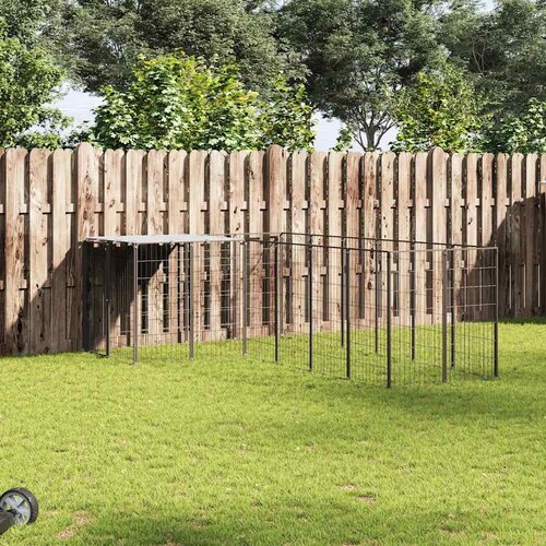  Kavez za pse crni 8,47 m² čelični Cene