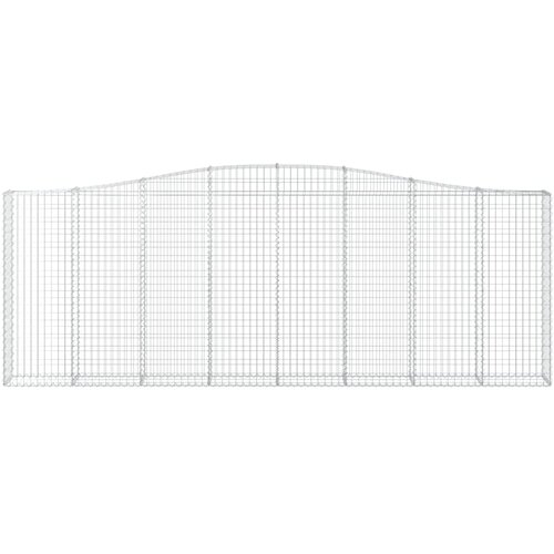 Lučne gabionske ko&amp;scaron;are 10kom 400x30x140/160cm pocinčano željezo Slike