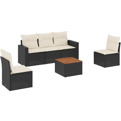  6-dijelni set vrtnih sofa s jastucima od poliratana Slike