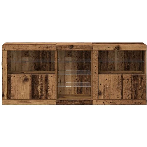  s LED svjetlima Staro drvo 162x37x67 cm Slike
