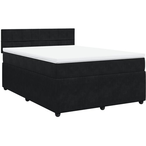 Maison Chic Box spring postelja - Vzmetna postelja z vzmetnico črna 140x200 cm žamet SL18248, (21885137) Cene