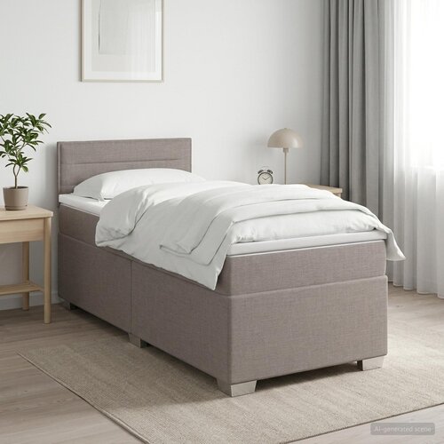  Boxspring krevet s madracem Sivosmeđa 80 x 200 cm Tkanina Cene