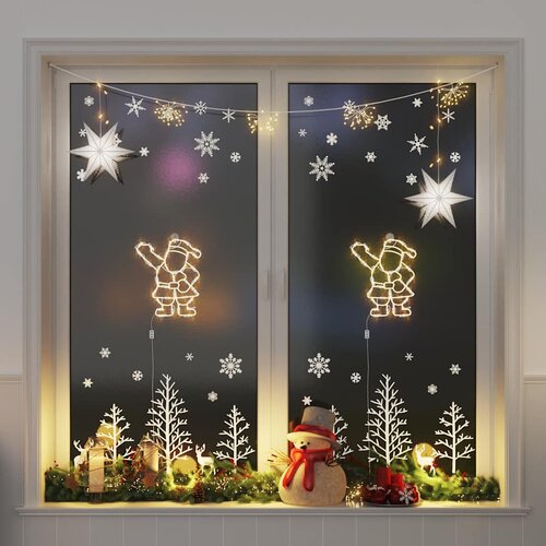 vidaXL Božična razsvetljava Santa Silhouette 2 kosa 35 LEDs Warm White Cene