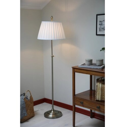 Marksl&amp;ouml;jd 108972 - Podna lampa OXFORD 1xE14/40W/230V bela/mesing Slike