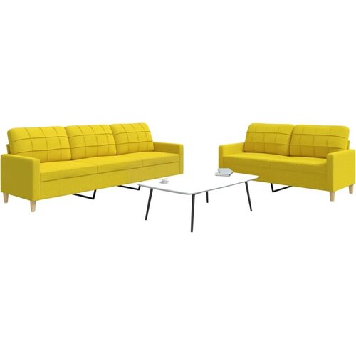vidaXL 2-dijelni set sofa svjetložuti od tkanine Cijene