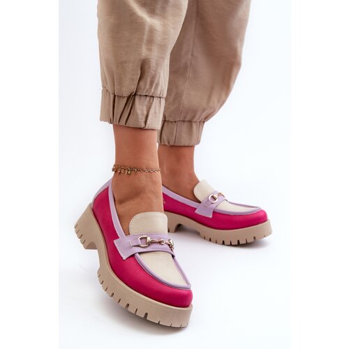 Kesi Women's leather loafers Zazoo, beige Cijene