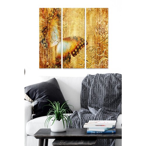 Wallity MDF12768063 multicolor decorative mdf painting (3 pieces) Cene