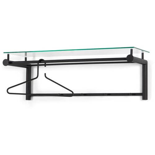 Spinder Design Crna metalna zidna vje&amp;scaron;alica s policom Suza &amp;ndash; Slike