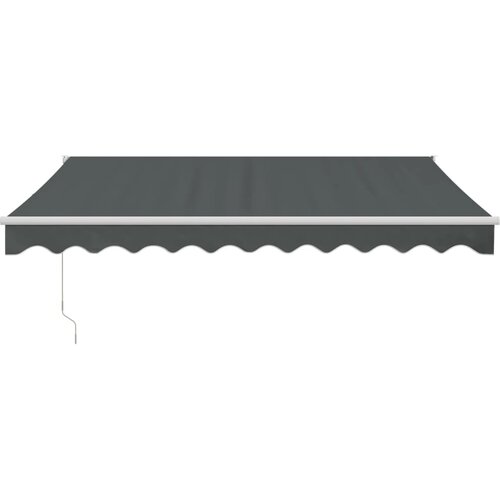 Tenda na uvlačenje antracit 3 x 2,5 m od tkanine i aluminija Slike
