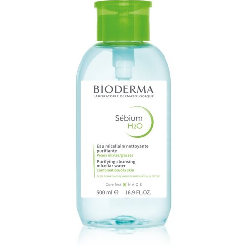 Bioderma S&amp;eacute;bium H2O micelarna voda za me&amp;scaron;ano in mastno kožo z dozirno črpalko 500 ml Slike
