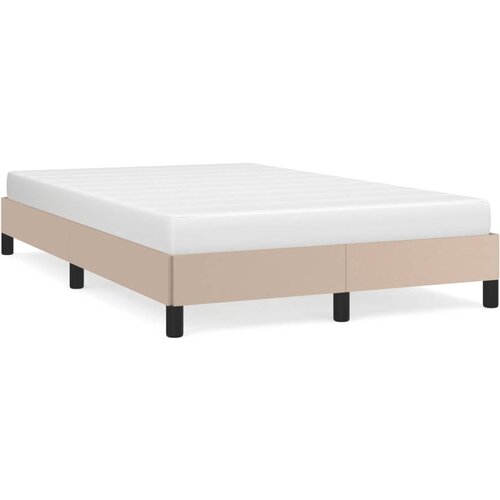 VidaXL Okvir kreveta cappuccina 120x190cm od umjetne kože Slike