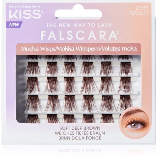 Kiss Falscara Multi Wisps &scaron;opaste lepilne trepalnice Mocha 24 kos Cene