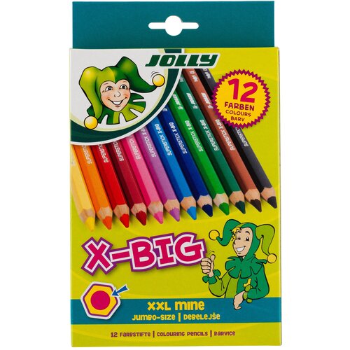  Lesene barvice Jolly x-big 12 kos v kartonski &amp;scaron;katli Slike