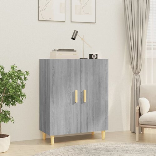 VidaXL Komoda siva sonoma 70x34x90 cm konstruiran les Slike