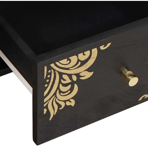  ormar s ladicama Crna 100 x 33 x 46 cm Čvrsto drvo manga Slike
