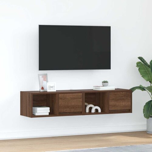 VidaXL TV ormarići 2 kom boja smeđeg hrasta 60x31x25,5 cm drveni Slike