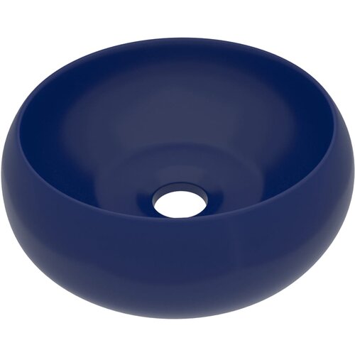 Maison Chic Razko&amp;scaron;en Umivalnik - Kopalna umivalnik - Lavabo okrogel mat temno moder 40x15 cm keramičen, (21684830) Slike