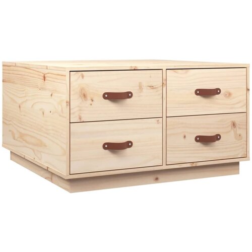 Maison Chic Klubska mizica - kavna mizica - Nizka mizica 80x80x45 cm trdna borovina, (21755474) Slike