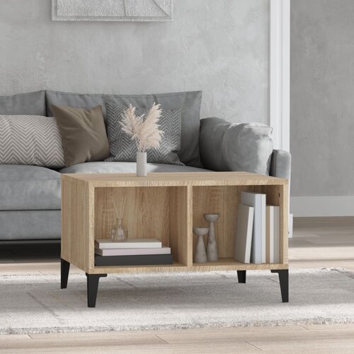 The Living Store Klubska mizica sonoma hrast 60x50x36,5 cm inženirski les - Klubska Mizica, (21421463) Slike