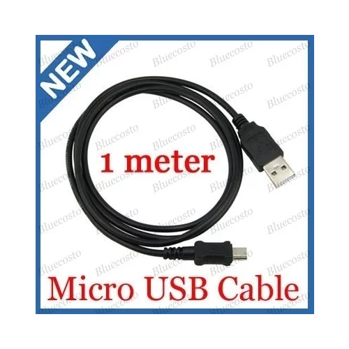  Podatkovni data kabel - računalniški polnilec - micro USB - 1m - črni