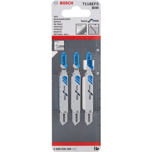 Bosch list ubodne testere T 118 EFS Basic for Inox - pakovanje 3 komada - 2608636499 Slike
