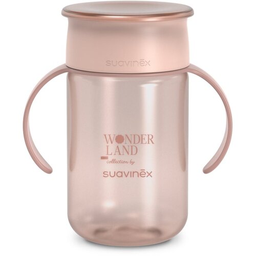 Suavinex Wonderland 360&amp;deg; Trainer Cup &amp;scaron;alica za učenje pijenja s ručkama Pink 12m+ 340 ml Slike