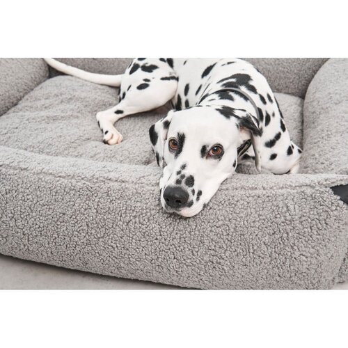 MiaCara Sivi krevet za pse od boucle tkanine 71x91 cm Senso Pebble M &amp;ndash; Slike