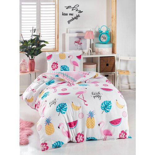 Hanah home set Single posteljine Kokteyl, 140x200cm, Roze Slike