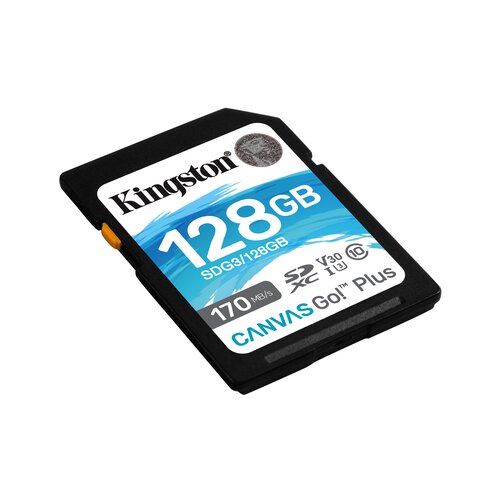 Kingston canvas go! plus sd, R170MB/W90MB, 128GB Slike