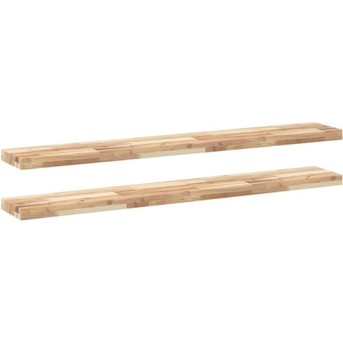 vidaXL Viseče police 2 kosa 140x20x4 cm neobdelan masiven les akacije, (5000307001) Cene
