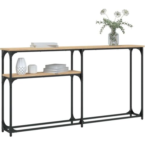 Konzolni stol boja hrasta 145 x 22 5 x 75 cm konstruirano drvo Slike