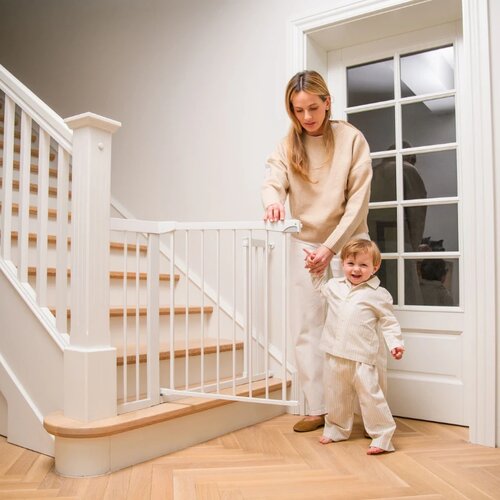Momi PAXI PLUS ograda za bebe + 2x produžetak, bijela Slike