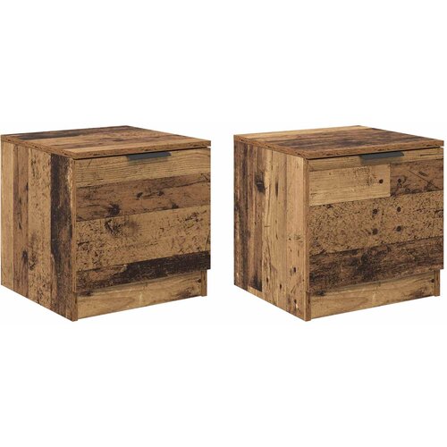  za krevet s ladicama 2 pcs Staro drvo 40 x 39 x 40cm Slike