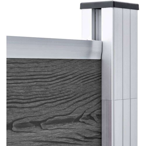  Panel za ogradu WPC 175 x 146 cm crni Slike