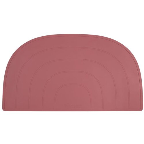 Kindsgut Temno roza silikonski pogrinjek Rainbow, 47 x 26 cm Slike