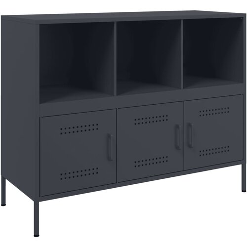 Maison Chic Komoda - Predalnik antracitna 100,5x39x79 cm jeklo, (21715536) Slike