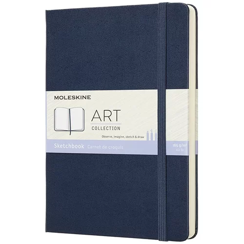 Moleskine Beležnica Sketchbook, modra - brezčrtni