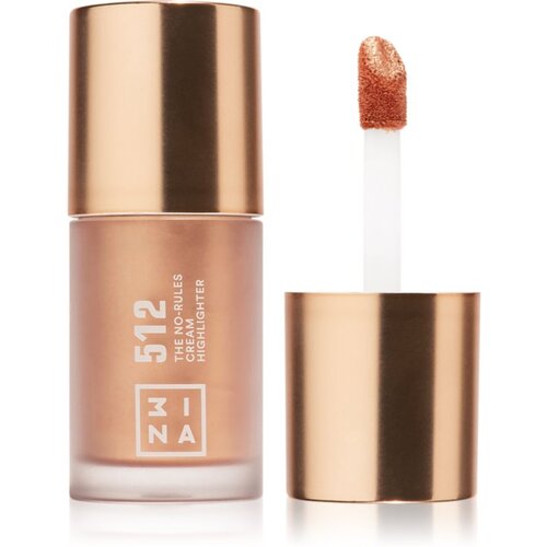 3INA The No-Rules Cream večnamensko ličilo za oči, ustnice in obraz odtenek Highlighter 512 - Soft, pearly gold 8 ml Slike