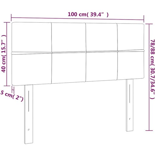  LED uzglavlje tamnoplavo 100x5x78/88 cm bar&amp;scaron;unasto Slike