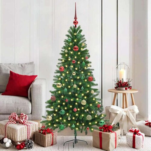 vidaXL Božično drevo med 150 LED z stojalom Zelena 150 cm PE Cene
